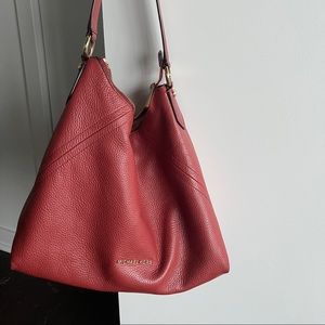 Michael Kors Aria Pebble Leather Shoulder Bag